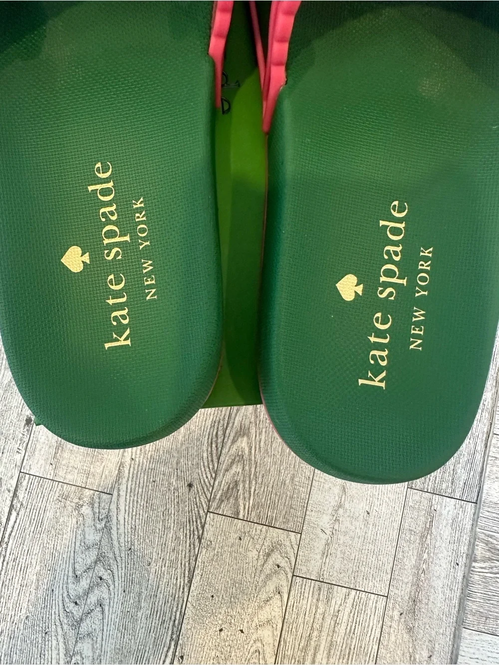kate spade New York Green & Pink Slide Sandals size 7